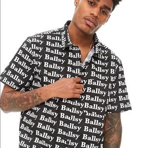 Ballsy Button Up Novelty Shirt